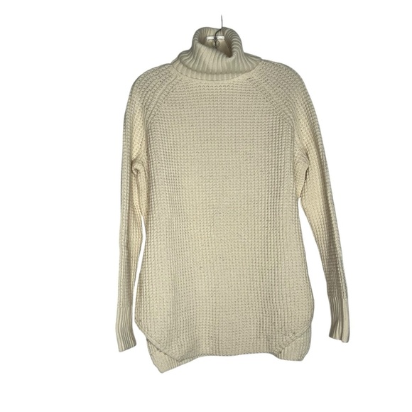 Hatch Maternity Merino Wool Waffle Turtleneck in Cream size XS - Picture 4 of 8